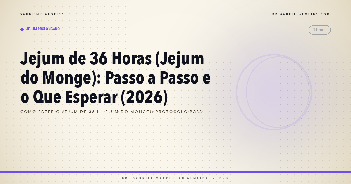 Jejum de 36 Horas (Jejum do Monge): Passo a Passo e o Que Esperar (2026)
